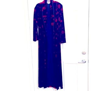 Vintage “Diamond Tea” Velvet Hostess Robe Sz S